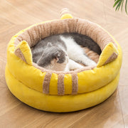 Warm Cozy Cat Bed Pet Basket Kitten Lounger Cushion Cat House Soft Comfortable Dog Mat Bed Washable Cats Tunnel