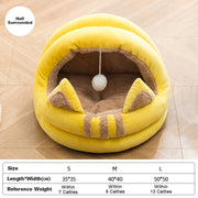 Warm Cozy Cat Bed Pet Basket Kitten Lounger Cushion Cat House Soft Comfortable Dog Mat Bed Washable Cats Tunnel