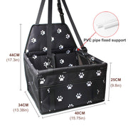 Pet Dog Booster Seat with Upgrade Support Rod Breathable and Foldable Pet Car Basket Pet Dog Cat Car Portable Seat Suitable for Small Pets Carriers Bag