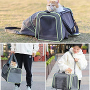Pet Carriers Four Sides Expanded Dog Carriers Pet Car Travel Bag Expandable Pet Cat Puppy Dog Bag Slings Tote For Small Animals