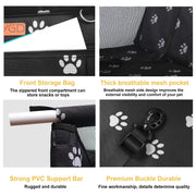 Pet Dog Booster Seat with Upgrade Support Rod Breathable and Foldable Pet Car Basket Pet Dog Cat Car Portable Seat Suitable for Small Pets Carriers Bag