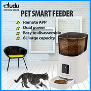 Automatic Cat Food Dispenser [2025 Upgraded Version] 5G WiFi Pet Feeder with APP Control Remote Feeding 6L Automatic Dog Feeder Sensor Cats and Dogs Daily