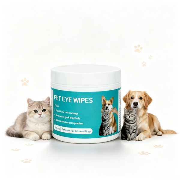 TUXTOOX Pet Eye Grooming Wipes, Gentle Tear Stain Remover Wipes for Dogs & Cats, Mild Non-Irritating Eye Cleaning Wipes, Lint-Free Pre-Moistened Pet Facial Wipes 100 Count