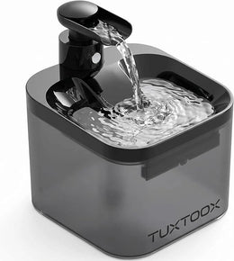TUXTOOX Smart Cat Water Fountain, Wireless Pet Fountain for Drinking- 74.4oz/2.2L Battery Operated Quiet Pet Water Bowl Dispenser for Cats, Dogs, Multiple Pets