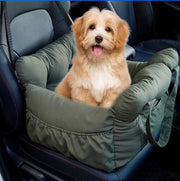 Dog Car Seat for Small Dogs Cats Washable Pet Booster Car Seats with Clip-On Safty Leash Comfy Deluxe Plush Carseat with Storage Pockets Puppy Car Travel Carrier Bed for Dogs