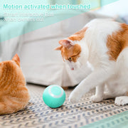 Smart Electric Dog Cat Toy Rechargeable Automatic Rotating Ball Cat Interactive Toys Waterproof LED Pet Toys
