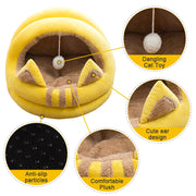 Warm Cozy Cat Bed Pet Basket Kitten Lounger Cushion Cat House Soft Comfortable Dog Mat Bed Washable Cats Tunnel