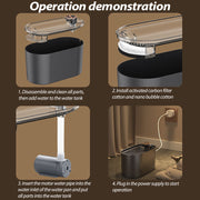 3.0L Pet Water Fountain Automatic Cat Water Fountain with Cordless Pump Easy To Clean and Assemble Cat Internal Water Fountain Super Quiet