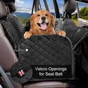 Dog Car Seat Cover Heavy Durable Dog Seat Cover for Back Seat Waterproof Scratch Proof Nonslip Dog Hammock for Car with Side Flap Pet Cat Seat Covers with SeatBelt for Cars Sedan SUV Trucks
