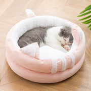 Warm Cozy Cat Bed Pet Basket Kitten Lounger Cushion Cat House Soft Comfortable Dog Mat Bed Washable Cats Tunnel