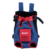 Breathable Denim Dog Carrier Backpack – Adjustable Pet Front Carrier for Small Dogs (1-10kg) Mall Trips, Commutes & Outdoor Fun!