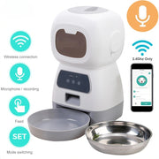 3.5L Automatic Pet Feeder Smart Food Dispenser for Cats Dogs Timer Stainless Steel Bowl Auto Pet Feeding