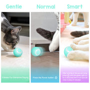 Smart Electric Dog Cat Toy Rechargeable Automatic Rotating Ball Cat Interactive Toys Waterproof LED Pet Toys