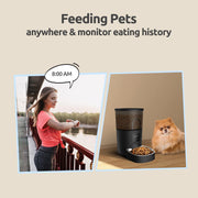 4L Automatic Pet Feeder Automatic Cat Feeder Dry Food with Timer, 2.4GHz WiFi Pet Feeding App Control Detachable Easy Clean Daily