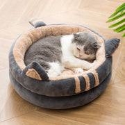 Warm Cozy Cat Bed Pet Basket Kitten Lounger Cushion Cat House Soft Comfortable Dog Mat Bed Washable Cats Tunnel