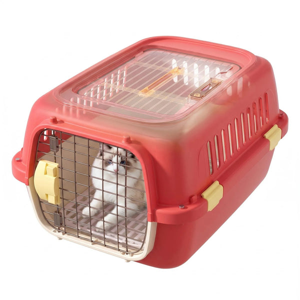 TUXTOOX Hard-Sided Pet Carrier for Cats & Small Dogs Portable Hard Shell Kennel for Car Travel, Vet Visits & Indoor Isolation