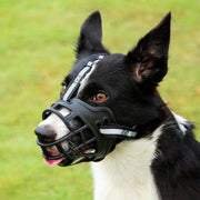 Breathable Reflective Dog Muzzle – Adjustable Soft Plastic Basket Muzzle for Small to Large Dogs