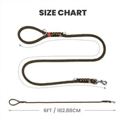 6FT Handcrafted Braided Paracord Dog Leash â€?Heavy-Duty Comfort Padded Leash for Outdoor Adventures
