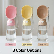 TUXTOOX Portable Dog Water Bottle 550ml | Leak-Proof Travel Pet Water Bottle with Built-in Bowl