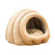 Thickened Plush Large Winter Warm Pet Bed for Cats & Small Dogs, Secure Enclosed Design for Indoor/Outdoor Use, Plush Cat House