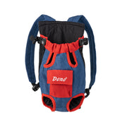 Breathable Denim Dog Carrier Backpack – Adjustable Pet Front Carrier for Small Dogs (1-10kg) Mall Trips, Commutes & Outdoor Fun!