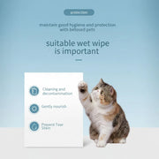 TUXTOOX Pet Wipes for Dogs & Cats - Tear Stain, Eye & Ear Care - 100 Wipes in Box