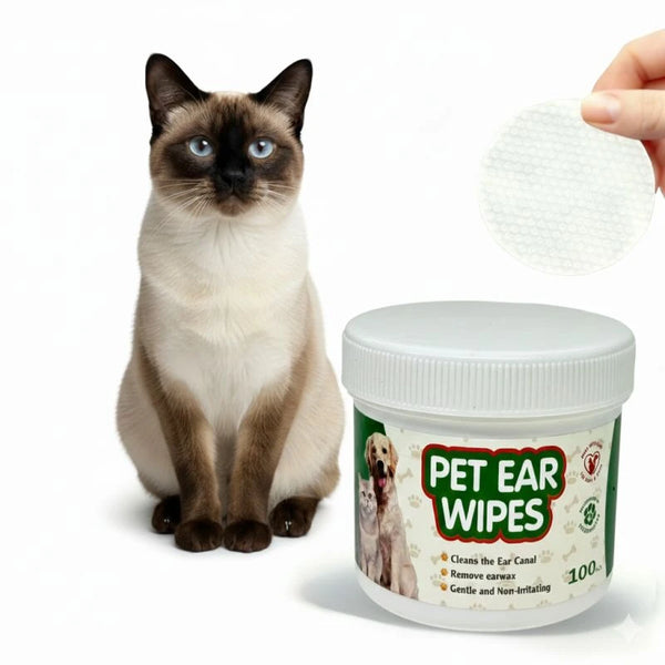 TUXTOOX Pet Wipes for Dogs & Cats - Tear Stain, Eye & Ear Care - 100 Wipes in Box